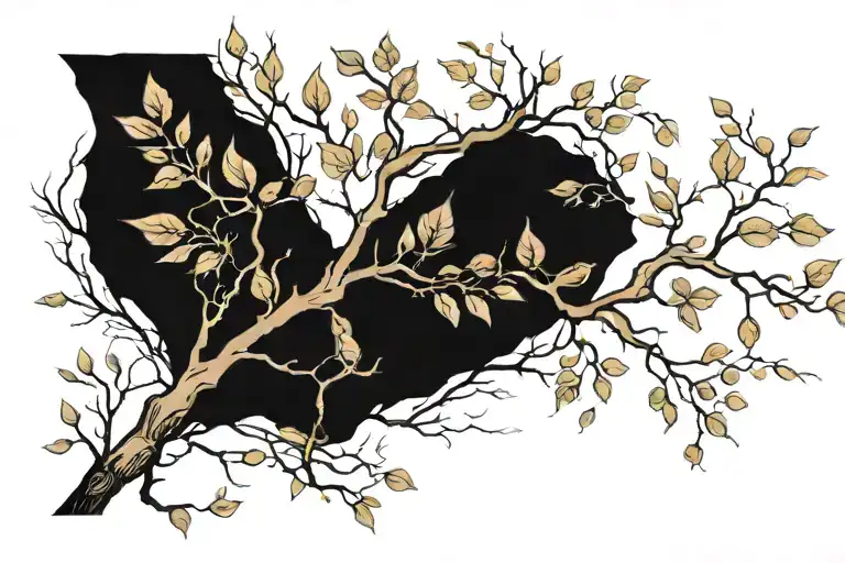 One Tree Branch That Splits Into Two A The End You Don't