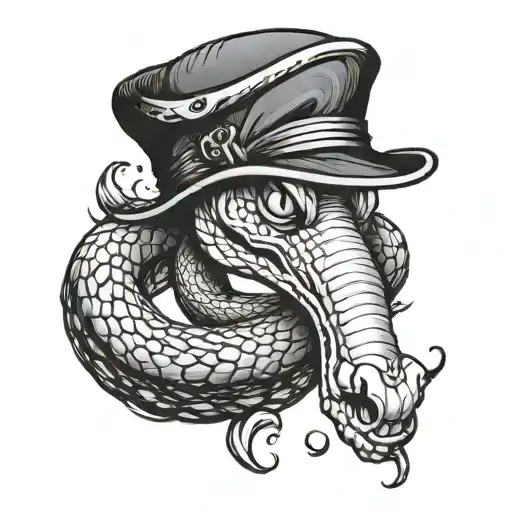 Snake With Bonnet