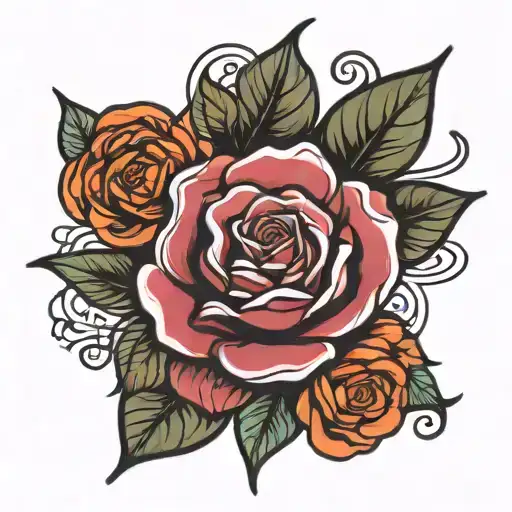 Rose E Mandala Design Incorporating Symbols