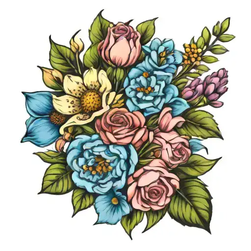 Birth Flower Bouquet For July And September