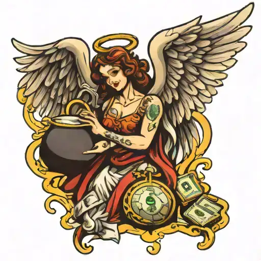 Angel With Money Bag