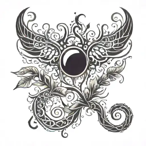 Sacrafice Symbole With Black Vines