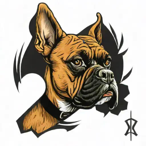 Boxer Dog Rest In Peace Sign