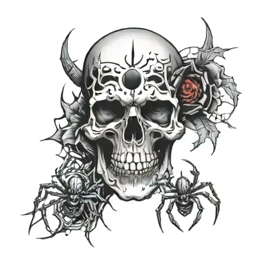 Skull And Spider