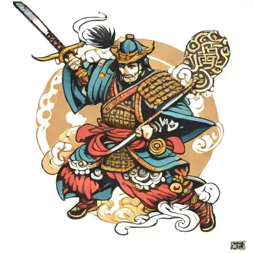 Traditional Japanese Samurai Warrior