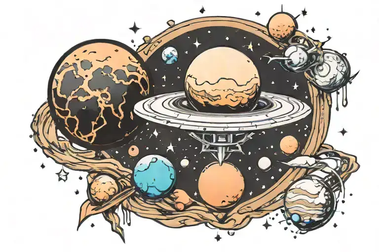 Spacex Planets Stars Moon