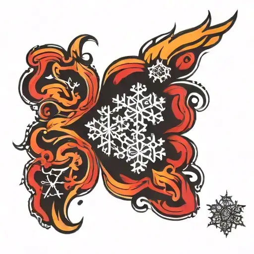Negative Space Snowflake Surrounded