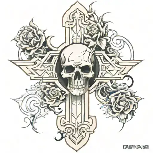 Full Sleeve Wit Cross Gothic