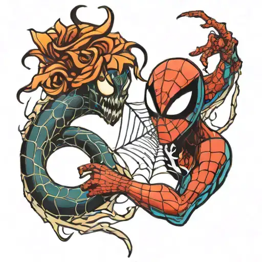 Spell Krew But In Spider-man Venom Symbiotic Webbing