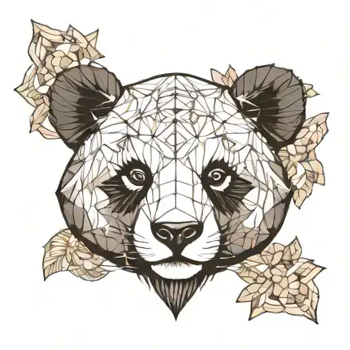Geometric Panda Head