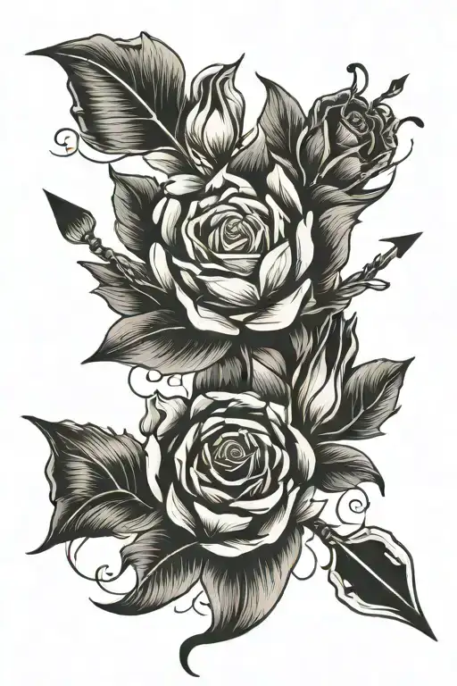 Tulip And Rose Yin Yang Arrow Going