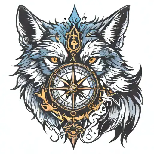 Wolf And Compass