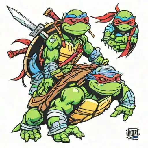 Ninja Turtles With Spider-man Color Scheme Includes Pastel Shades