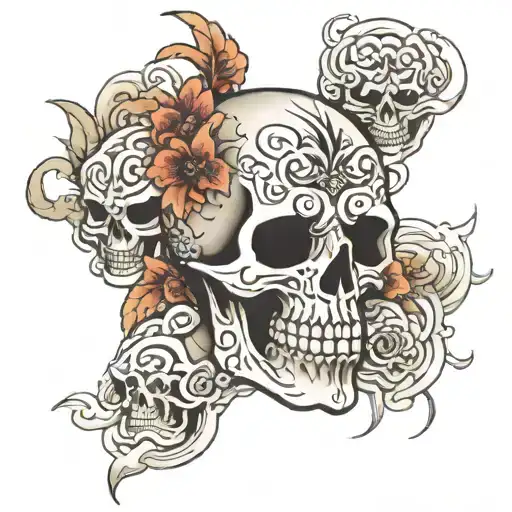 Japanese Skull Sleeve