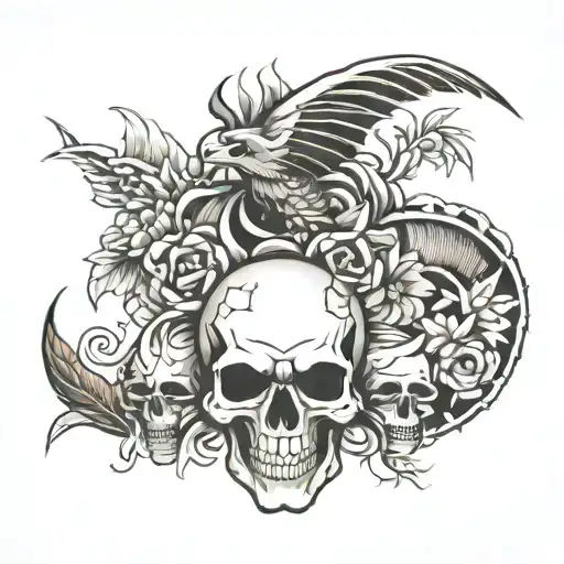 Japanese Skull Sleeve