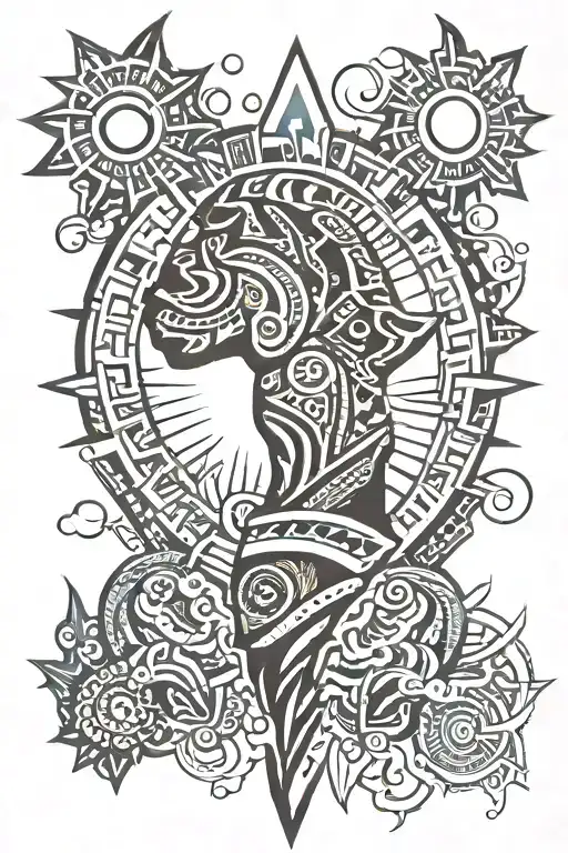 African Tribal Sunrise