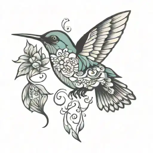 Mandala Stuffed Hummingbird