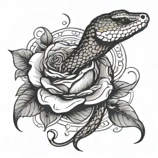 Snake And Rose