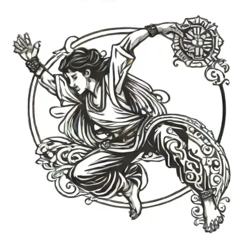 Simple Goddess Virgo With A Taekwondo Kick