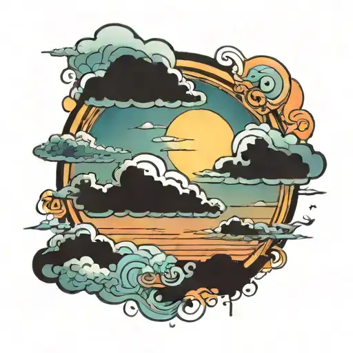 Sunset Sky With Clouds