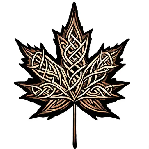 Maple Leaf Created Into Celtic Armour