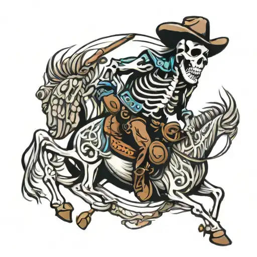 Western Skeleton Cowboy