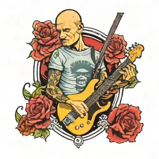Flea With Broken Bass Guitar