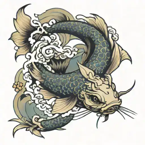 Koi Fish Dragon