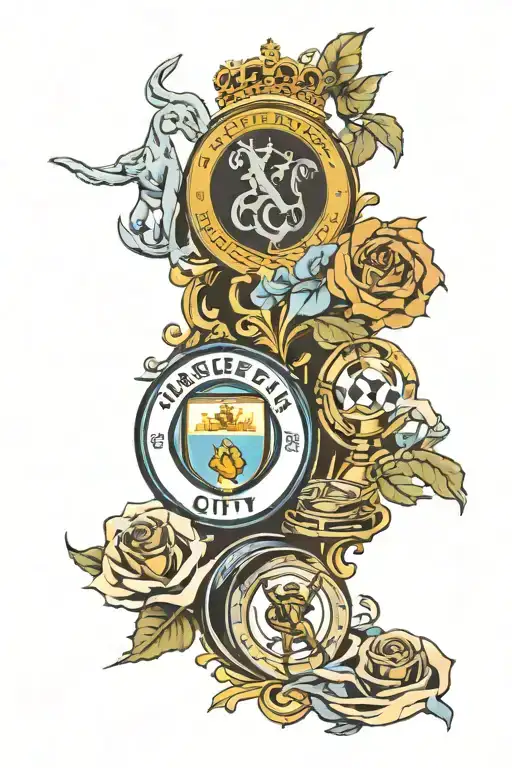 Treble Winners Man City Football Club