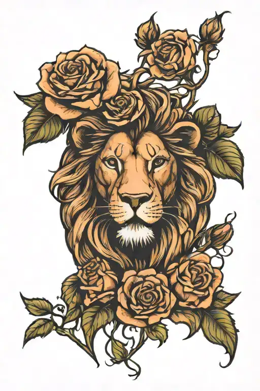 Lion Roses With Taurus Zodiac Sign