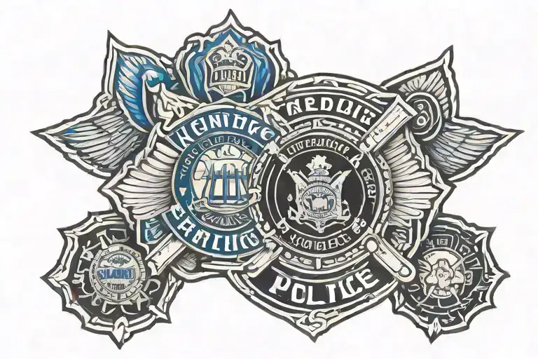 Blue Line Through 376 For Kentucky Police Badge