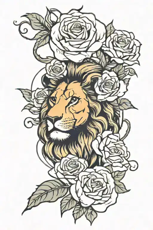 Lion Roses With Taurus Zodiac Sign Leo