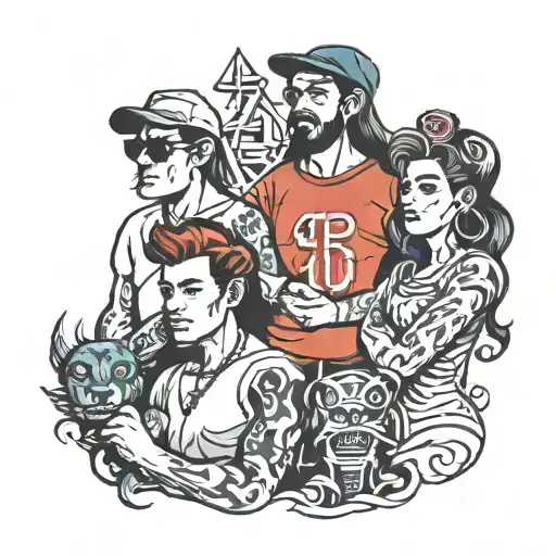 Group Of 5 Friends With Number 49