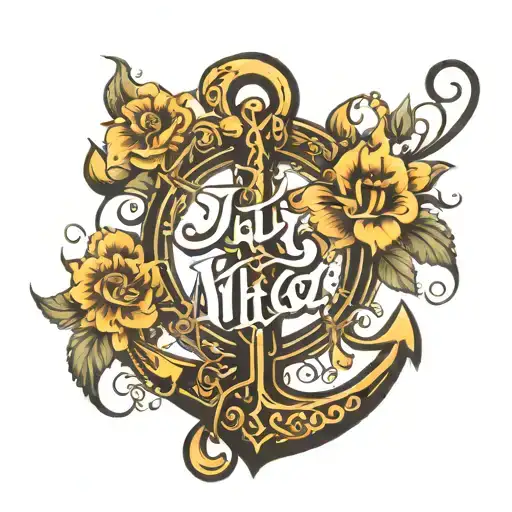 Jai Neha Written In Anchor Design