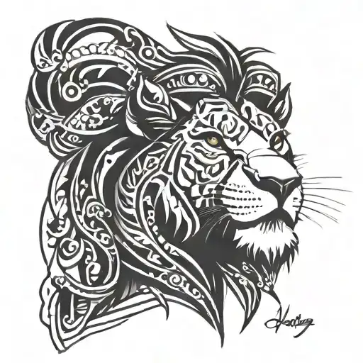 Create A Tattoo Idea That A Dad Wants To Get For His Autistic Kid That Loves Lion King