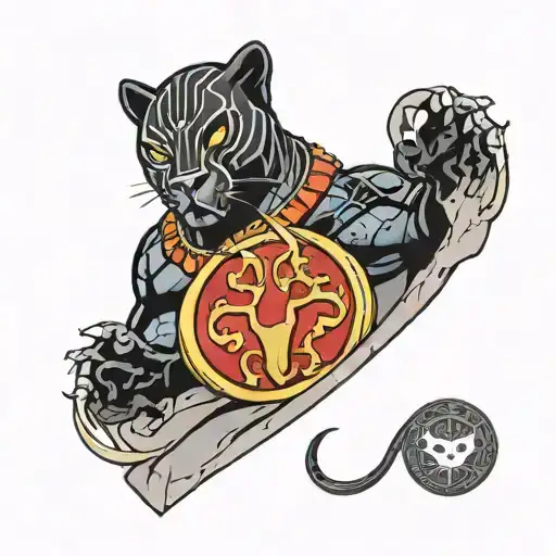 Black Panther With A Disc