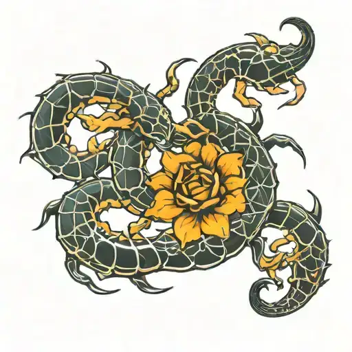 Scorpion And Om Sign