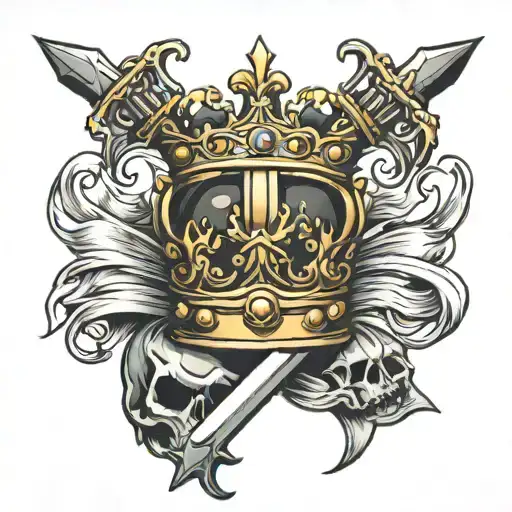 Crown Hanging On Sword