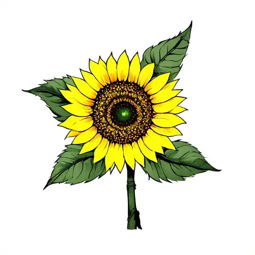 Self Love With A Sunflower In Place Of The O