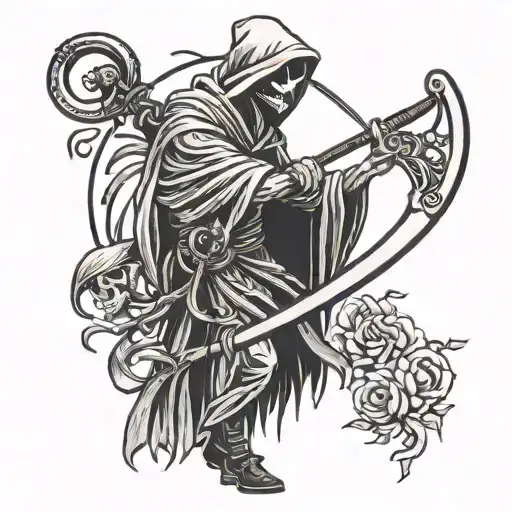 Reaper Holding A Scythe
