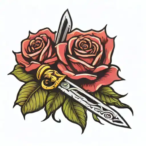 Rose And Knife
