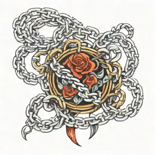 Chain Necklace Wrapped