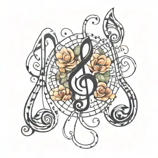 Infinity Symbol Incorporating Music Notes