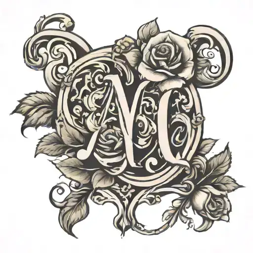 A And M Initial With Rose