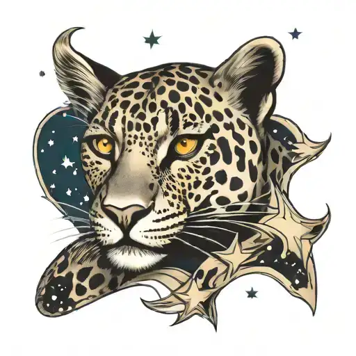 Leopard With A Star On Its Shoulder