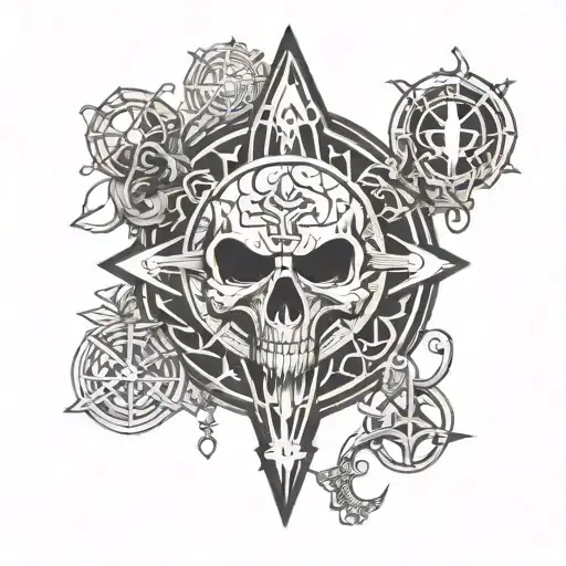 Crytic Symbols Incorporated With A Black Plage Doctor