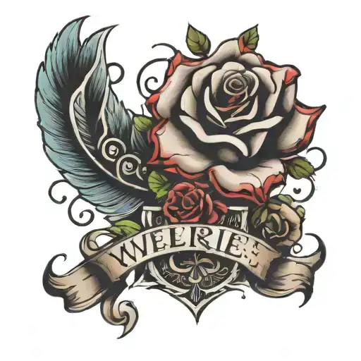Valerie Rose Name Intertwined