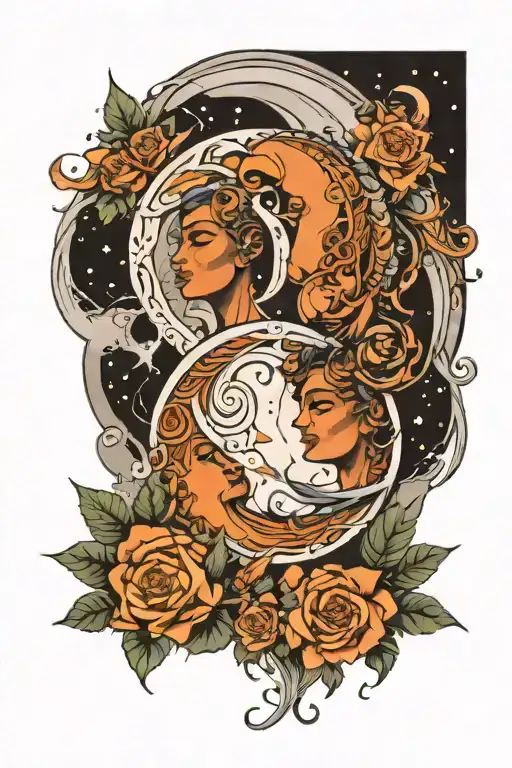 Soul Moon Merging Together