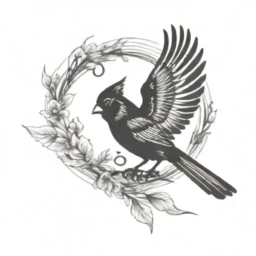 Cardinal Flying Silhouette Two Wing