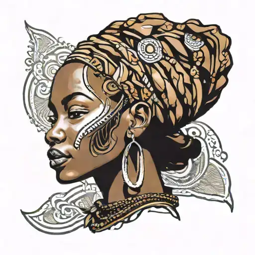 African Woman Face